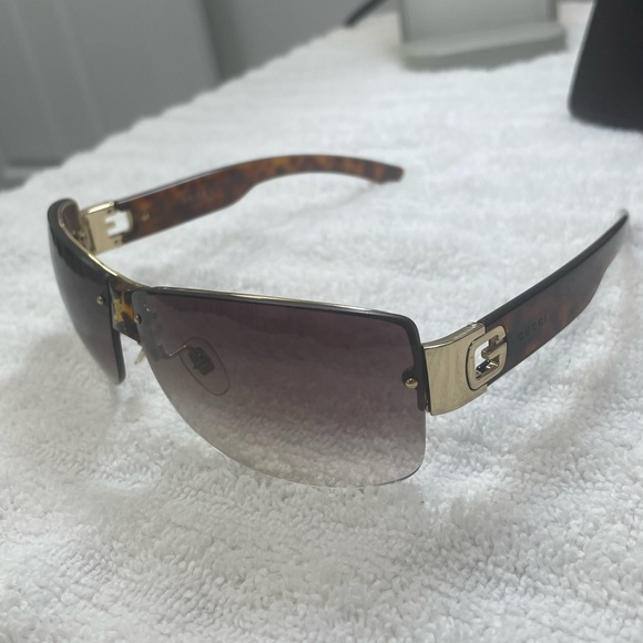 Gucci Wonens Sunglasses w Case 2803/F/S JG5 QX (gold tortoise/brown gradient) - Picture 3 of 11